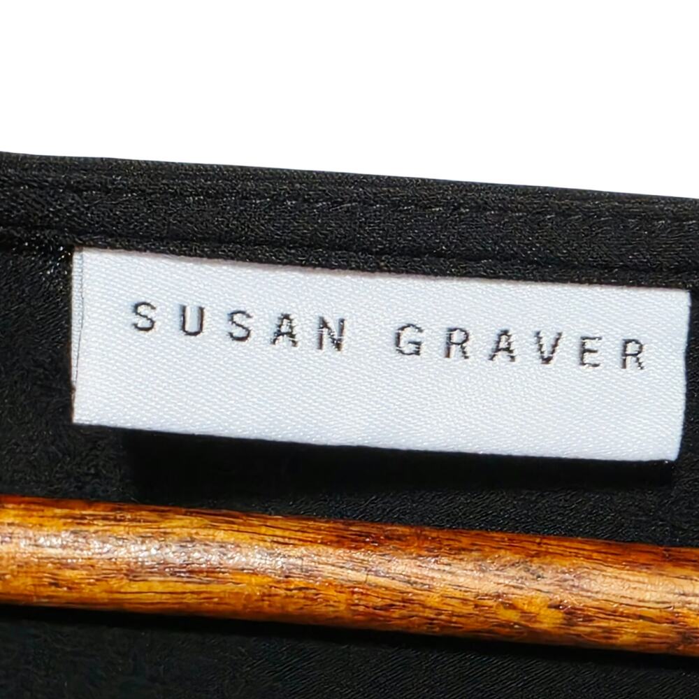 Susan Graver Liquid Knit Wrap Dress Women's Size 1X Tall Black Minimalist Office - Picture 4 of 8